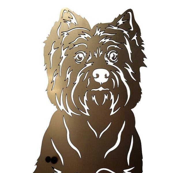 Figur Westi Höhe ca. 50 cm Gartenstecker Rostdeko Hundefigur Hund West Highland Terrier