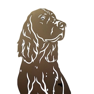 Figur Cocker Spaniel Höhe ca. 70 cm Gartenstecker Rost-Deko Hundefigur Hund Springer Spaniel Pudel