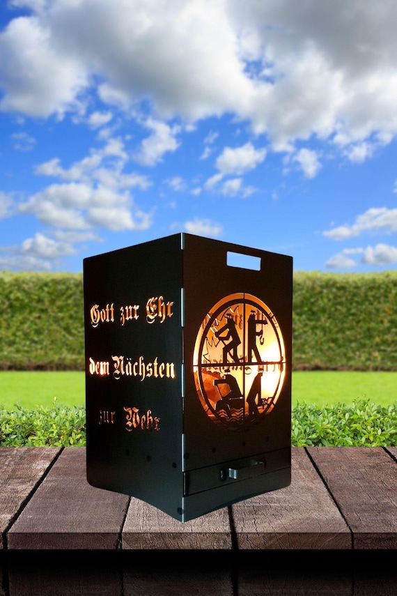 Feuerkorb Feder Und Werte Mit Ascheschublade 40x40x60 Cm Feuertonne Grill