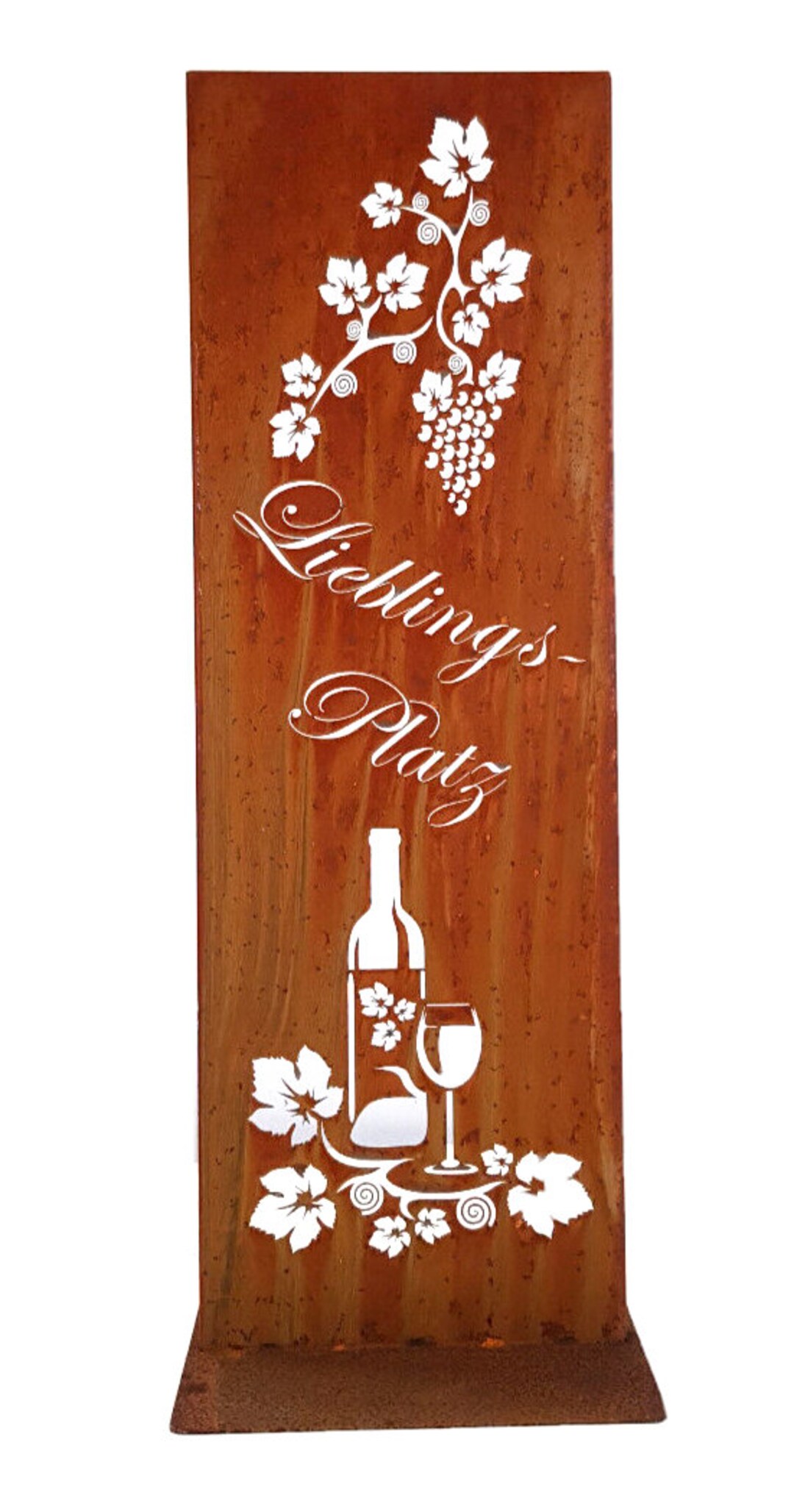 Stele Wein Edelrost Rostdeko Aufsteller Mit Lieblingsplatz - Etsy Australia