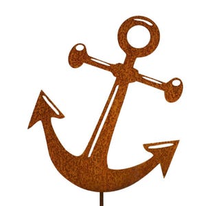 Figur Anker schräg Gartenstecker Höhe ca. 50 cm Rost-Deko maritim