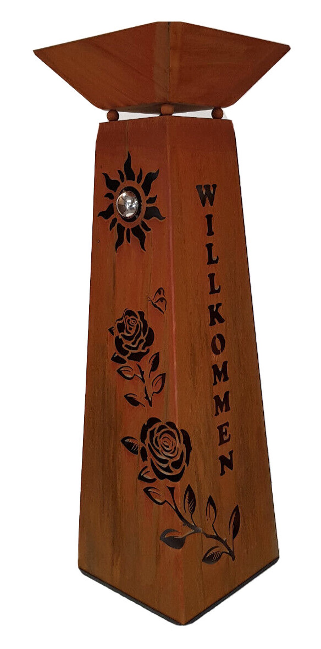 Decorative Column Roses 100 Edelrost Garden Column Including Plant Bowl ...