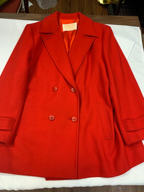 Pendleton 100% virgin wool lady’s red coat