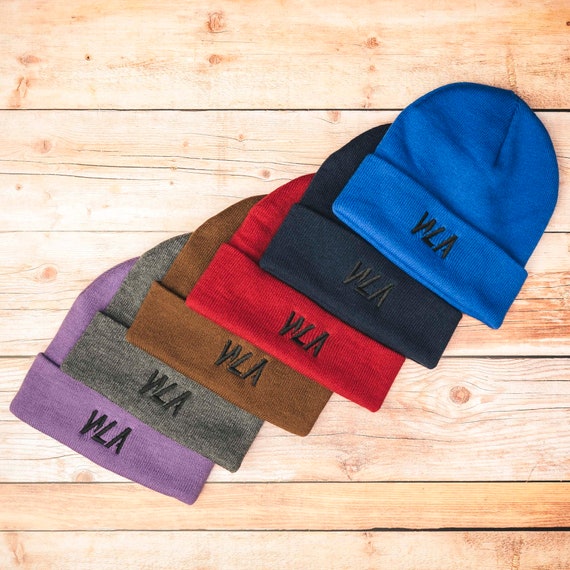 Beanie hat WLA, knitted, acrylic, unisex, one size, various colors