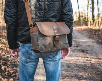 Kameratasche, Messenger Bag, Canvas, Retro, Vintage, wasserabweisend, DSLR, DSLM