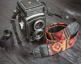 Kameragurt, Schultergurt Vintage/ Boho/ Retro, personalisierbar, Sony/ Canon, Nikon/ Olympus/ Pentax