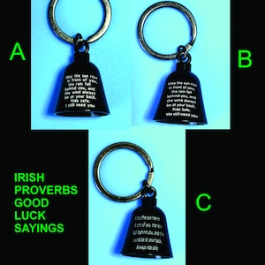 Custom protector biker bell good luck charm Irish Proverbs