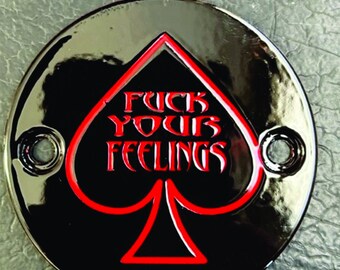 あ*み様 HARLEY-DAVIDSON バイブスFOX サイン入りバイクジャケ Harley Davidson Timer Cover Fuck Your Feelings Engraving - Etsy