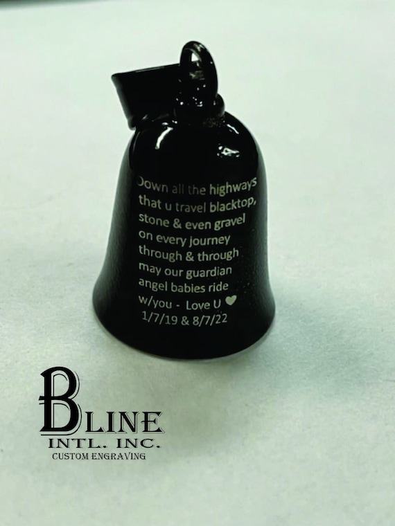 Custom engraved sale motorcycle guardian bell