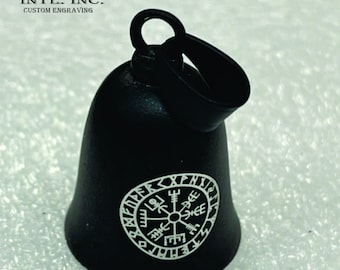 Vegvisir Biker Bell: Engraved Motorcycle Good Luck Charm