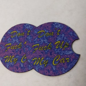 car coffee coaster custom  2-pc set