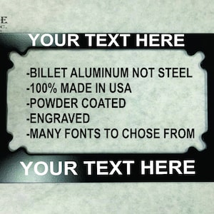 Motorcycle Billet aluminum and Engraved License Plate Frame Motorcycle Bike Exterior Accessory  Bestseller