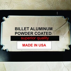 billet aluminum motorcycle license plate frame made in USA, harley, honda, suzuki, yamaha