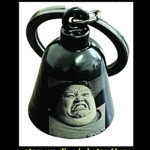 Ride Bell, photo bell, gremlin bell, biker bell custom with your photo and wording side 2. engraved