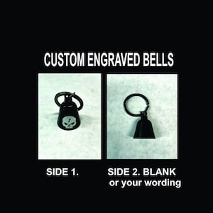 custom biker skull design bell gremlin bell