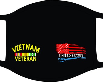 vietnam veteran face mask, Vietnam vet face mask, vietnam vet