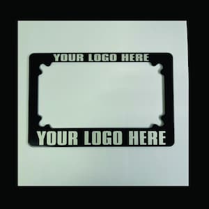 MOTORCYCLE cutom text , motorcycle license plate frame, custom personalized