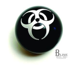 Biohazard shift knob with all type mounting hardware custom