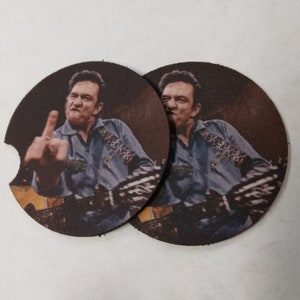 Johnny cash auto-onderzetter, koffie-onderzetter, set van 2