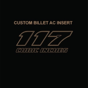 Harley 114 M8 Ventilator Air Cleaner Insert -117 Engraving