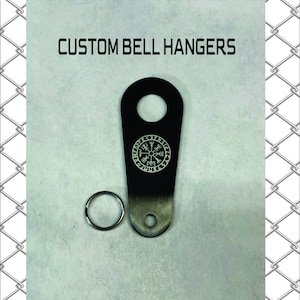 Motorcycle bell hanger, biker bell hanger, gremlin bell hanger, protector bell hanger