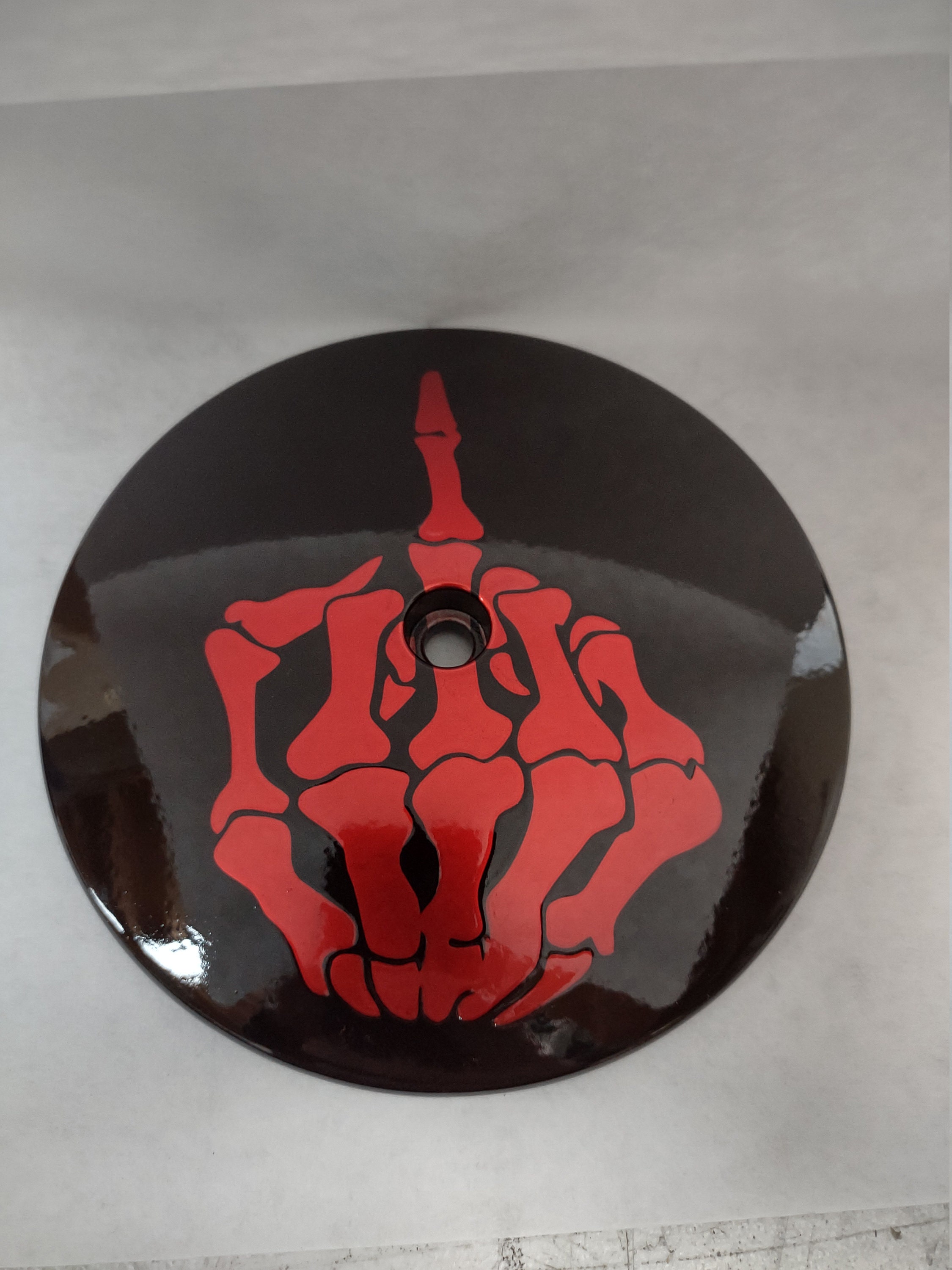 Harley Davidson Air Cleaner cover skull middle finger