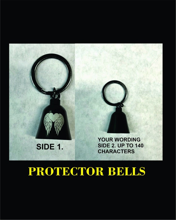 Biker bell protector bell gremlin bell custom with wording