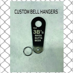 Motorcycle bell hanger, biker bell hanger, gremlin bell hanger, protector bell hanger