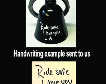 Custom Engraved Ride Bell - Your Handwriting, Biker Gremlin Bell