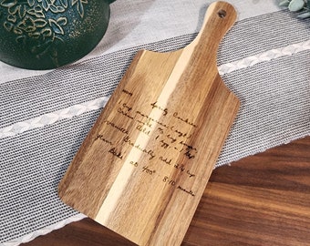 Custom Recipe Cutting Board, Engraved Cutting Board, Mothers Day Gift, Handwritten Recipe, Wood Cutting Board, Family Recipe, Gift for Mom