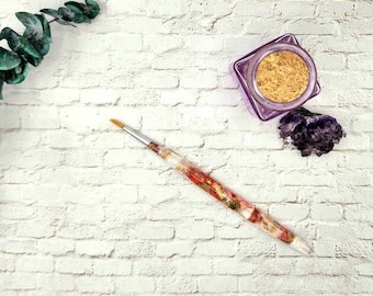 Bloempenseel, cadeau voor schilder, cadeau creatieve kunstenaar, echte bloemen, gereedschap kunstliefhebber, cadeau voor kunstenaar, uniek cadeau voor haar