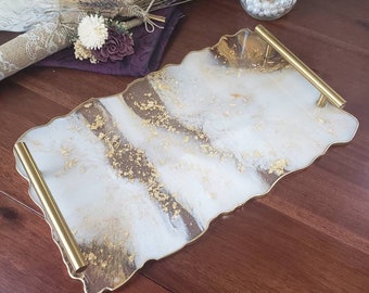 Resin Perfume tray Geode serving tray make up vanity tray Unique Gift for Her Wedding Gift Wedding Decor Bridal Shower Gift Gift for Mom