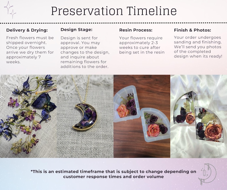 Wedding Bouquet Ring Holder Preserved Flower Ring Stand Bouquet Preservation Resin Ring Holder Flower Preservation Wedding Bouquet Keepsake image 8