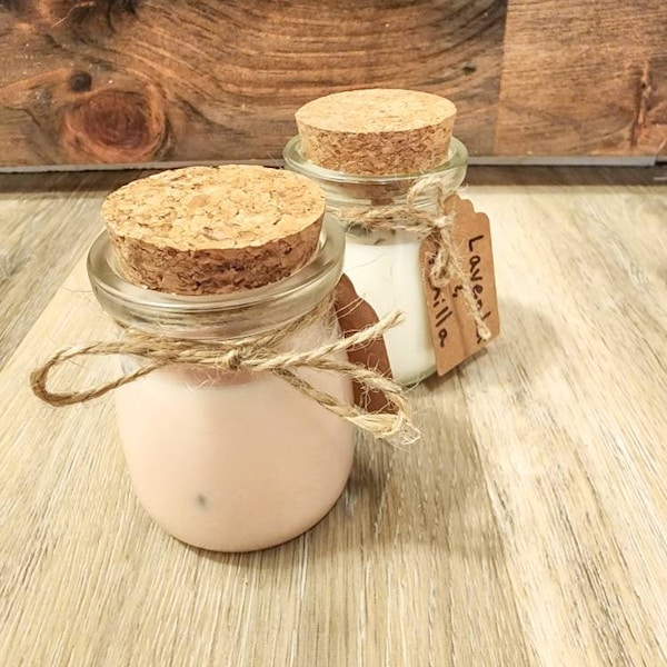 Cork Glass 3.2oz Favor Candles, Soy Wax Candle, Mothers Day Gift, Unique Gift, Scented Candle, Party Favor, Unique Gift for Her,