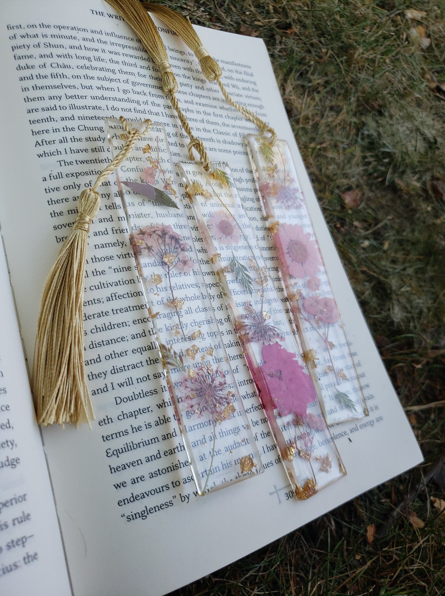 Pressed Flower Bookmark, Handmade Floral Bookmark, Book Lover Gift ...
