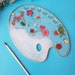 Floral Paint Palette, Real Pressed Flowers, Resin Flower Painters Palette, Creative Artist Gift, Art lover tools, Customizable paint palette 