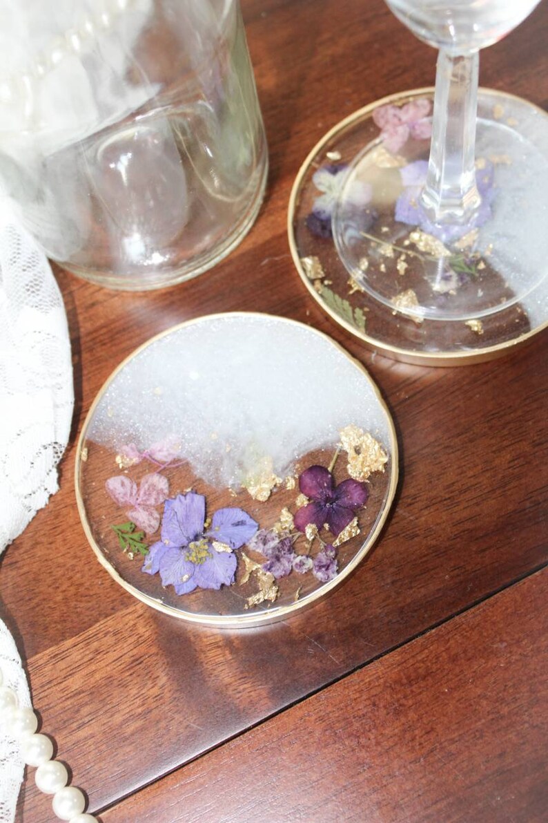 floral-coasters-real-flower-decor-unique-gifts-for-her-etsy