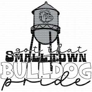 Bulldogs Hometown Watertower Sports Ready to Press Sublimation Sports Transfer