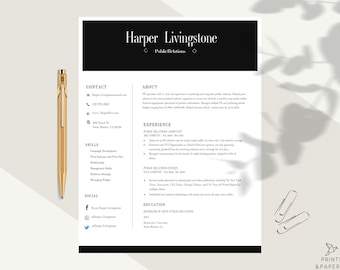 CV-mall Modern | Enkel CV-mall | CV-mall Word | professionell CV-mall | CV-mall för högskola/universitet | personligt brev + referens |
