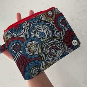 Flat Zipper bag | Cosmetic Bag | Cotton fabric