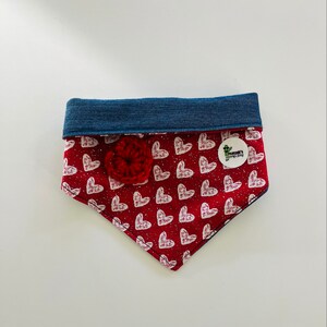 Pet bandana | Valentine&#39;s day | hearts