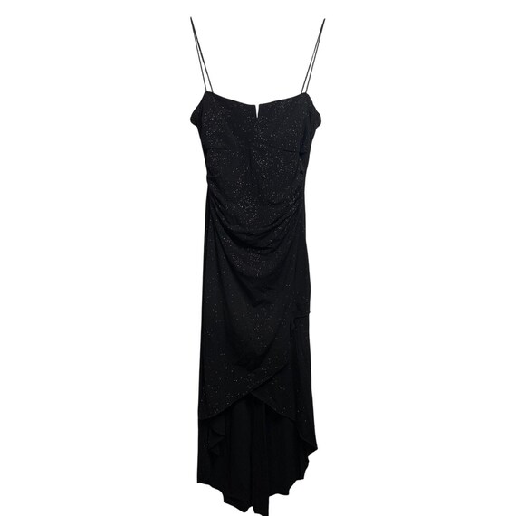 Vintage Y2K City Triangles Black Sparkly High Low Midi Dress Women's Size Medium Vintage Y2K City Triangles Black Sparkly High Low Midi Dress Women's Size Medium