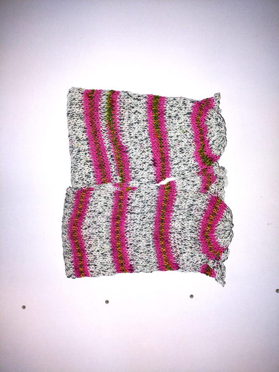 Knit Dragonfruit Hat - Colorful Lacey Beanie - For Adult and Child