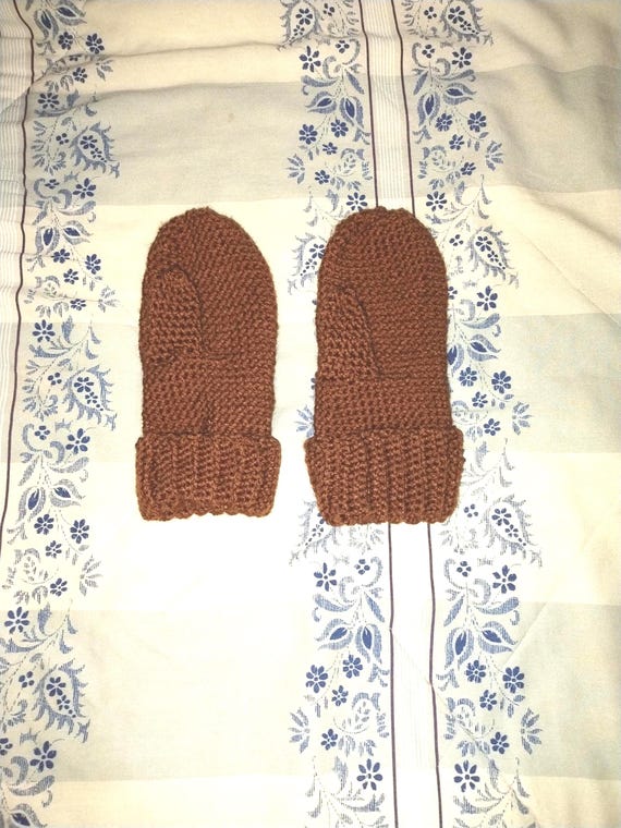 Crochet Warm Mittens - Adult Sized Accessory - Winter Hand Covers