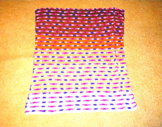 Crochet Unisex Prayer Rug - Multi-colored Altar Cover - Comfy Nightstand Cover - Special Over Layer.