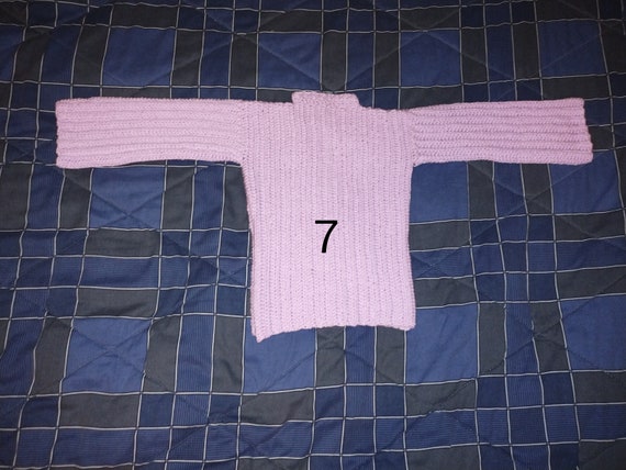 Crochet Children's Sweater With A Collar - Cozy Hand-Stitched Pullover - Warm Long-Sleeved Jacket - Soft Ribbed Over-Layer.