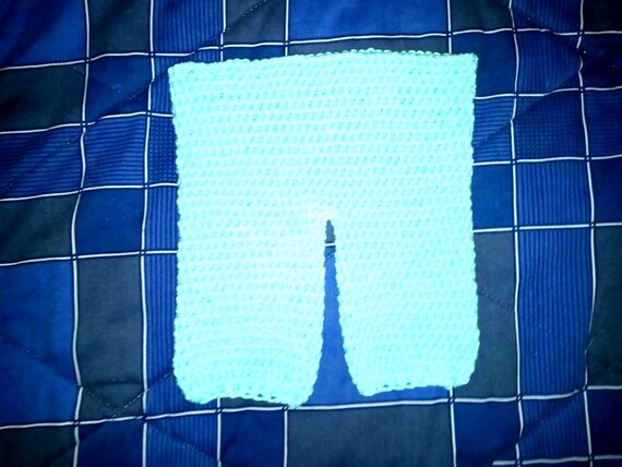 Crochet Unisex Baby Pants - Fitted Leggings - 6 Month Trousers for Baby Shower