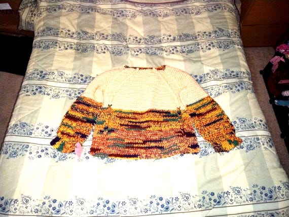 Crochet Peachy Sweater - Women's Winter Pullover - Cozy Weather Cardigan