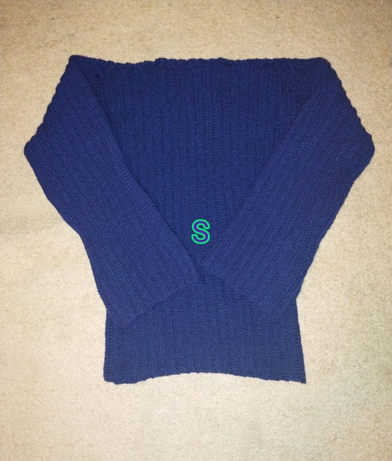 Men's Crochet Sweater - Solid Fall Jumper - Long Sleeve Warm Cardigan - Ribbed Winter Pullover