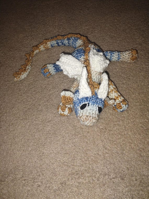Crochet Dragon Plushie: Handmade Amigurumi Toy, 24"